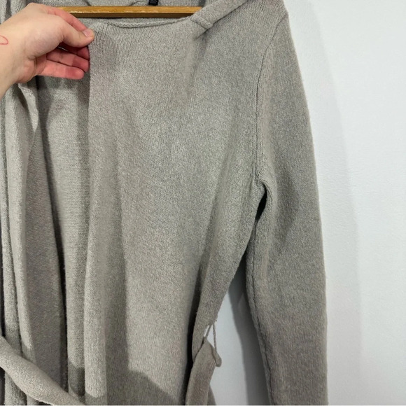 ATM Anthony Thomas Melillo Gray Long Sleeve Long Line Wool Duster Cardigan - Picture 6 of 9